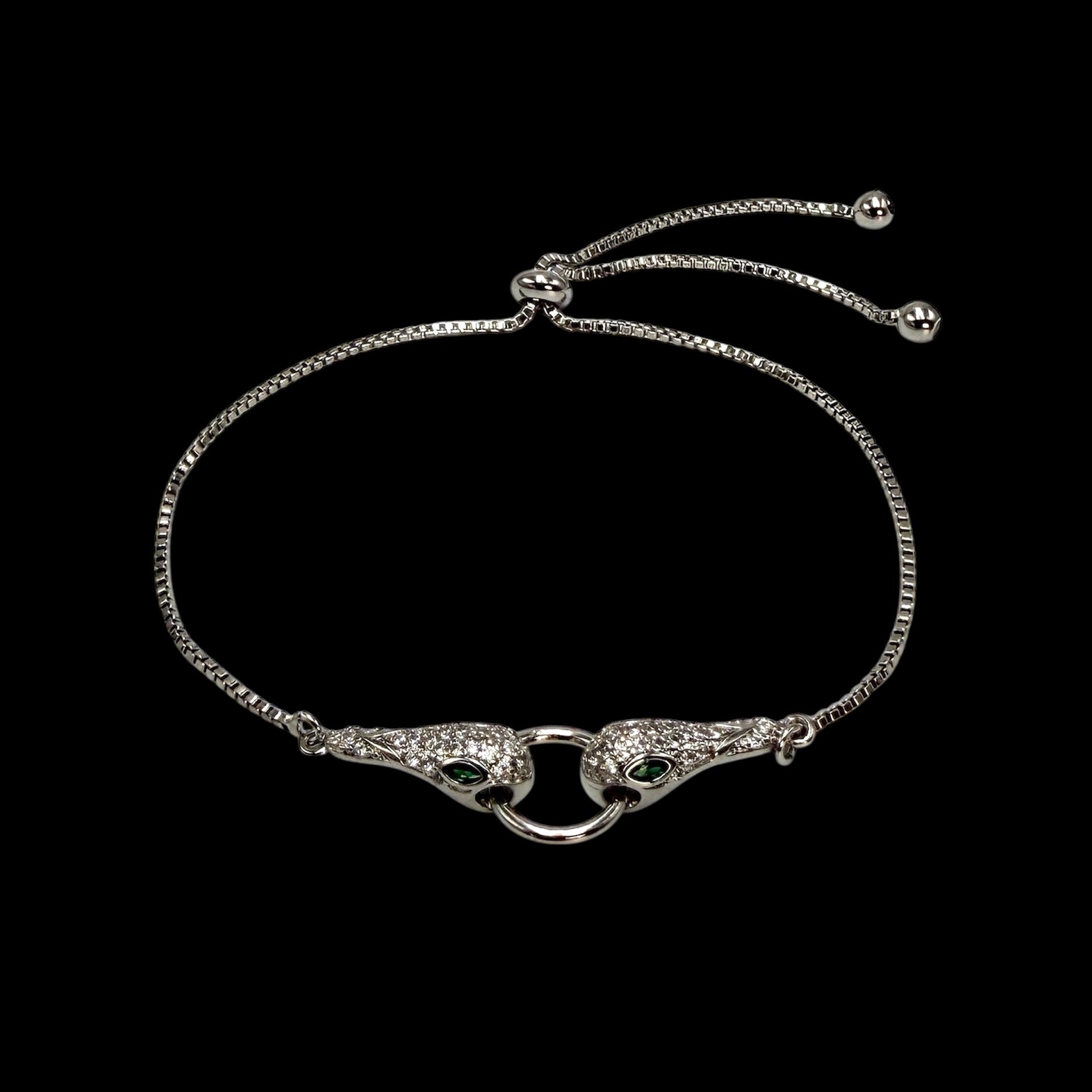 Brățară Reglabilă Șarpe 2 Silver Placată cu Aur