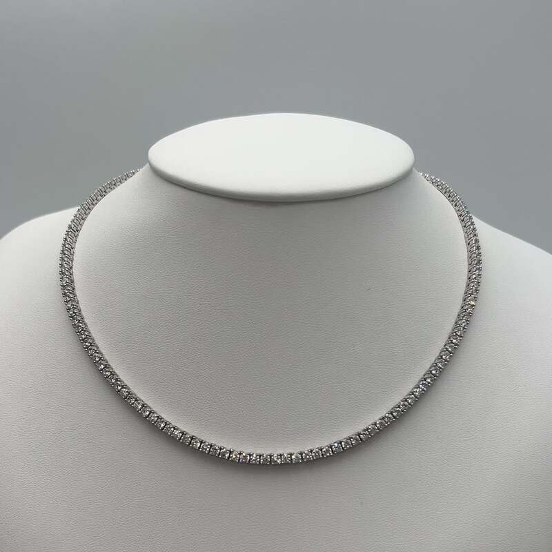 Tennis Necklace 3mm Silver Neck Base