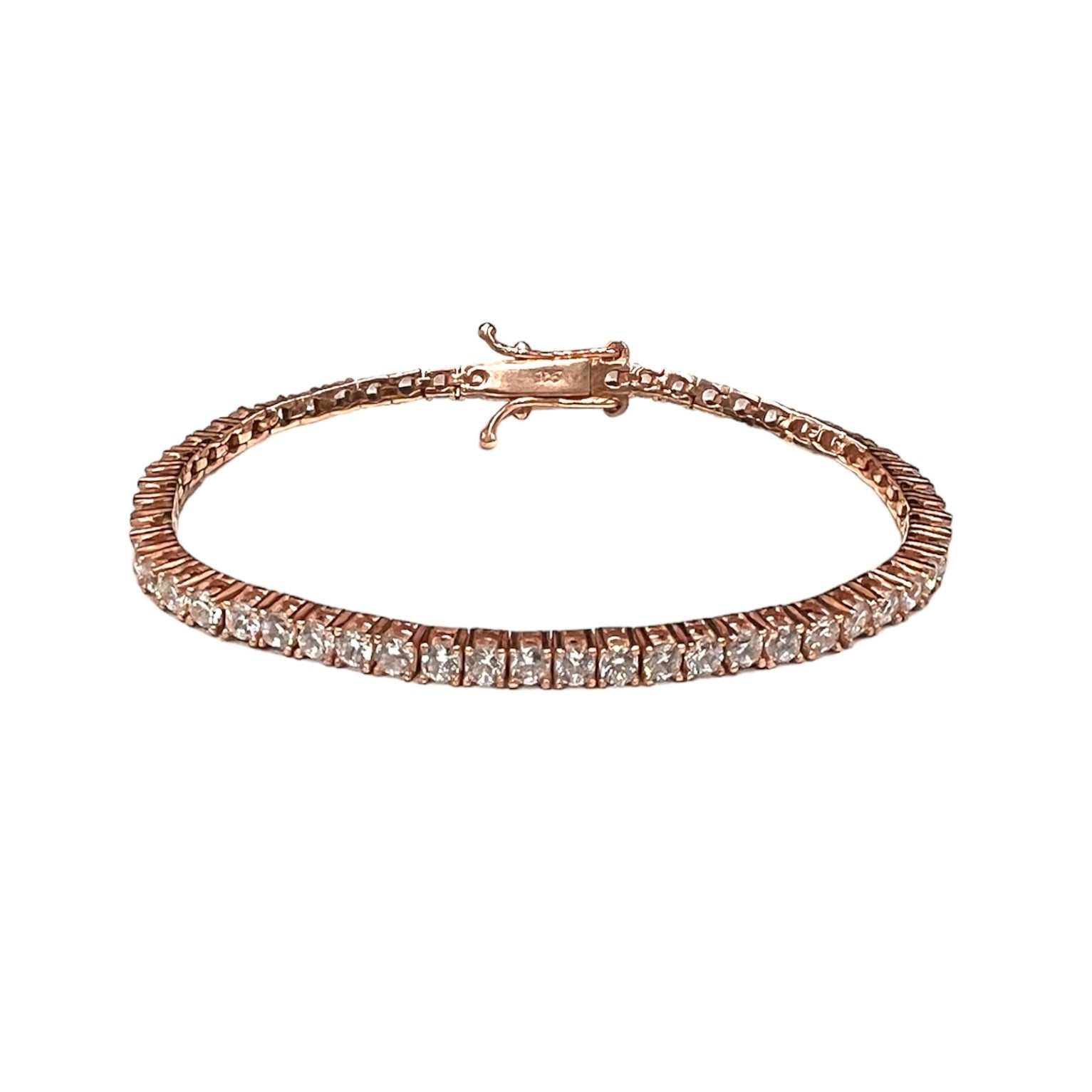 Tennis Bracelet 3mm Rose Silver