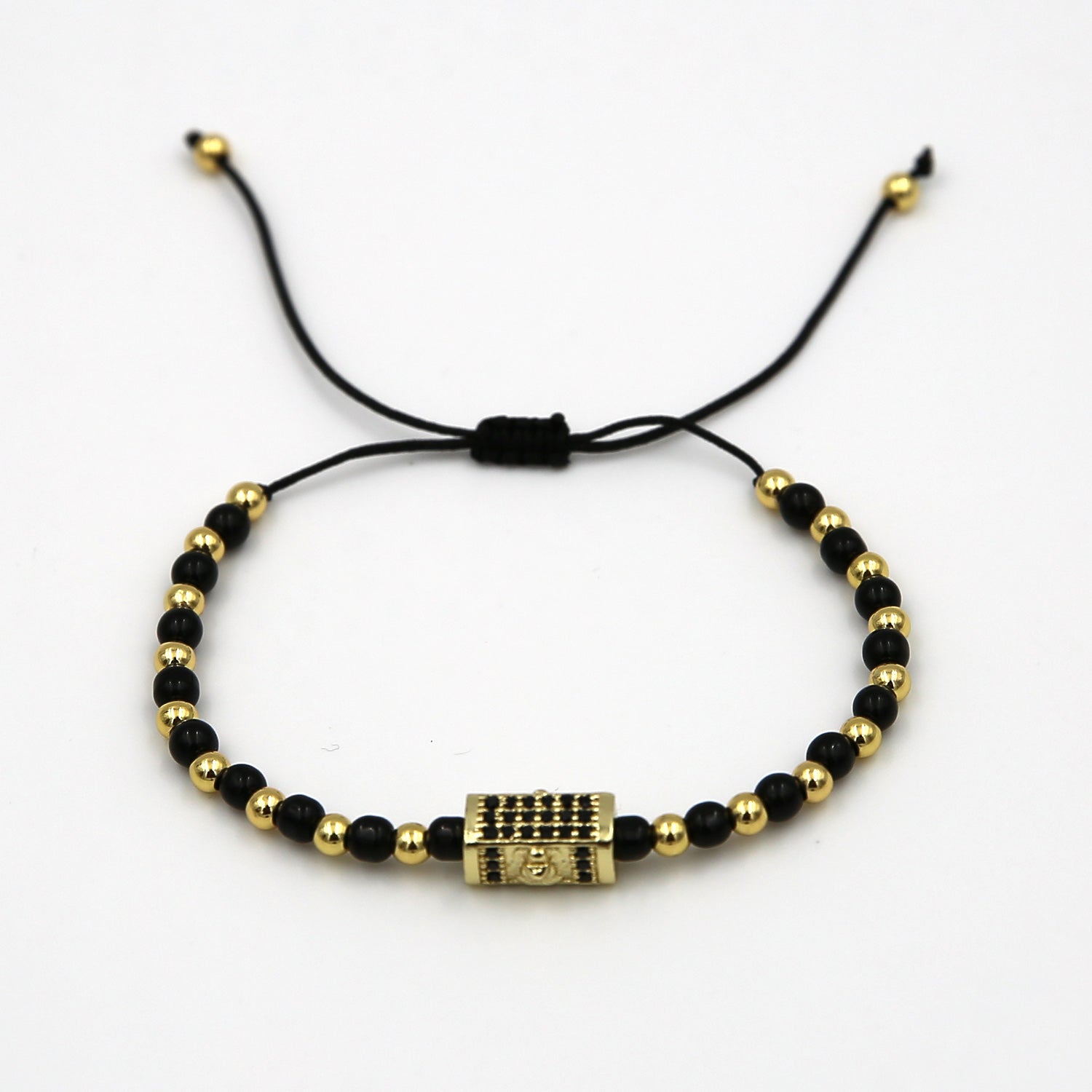 Adjustable Black Totem Bracelet