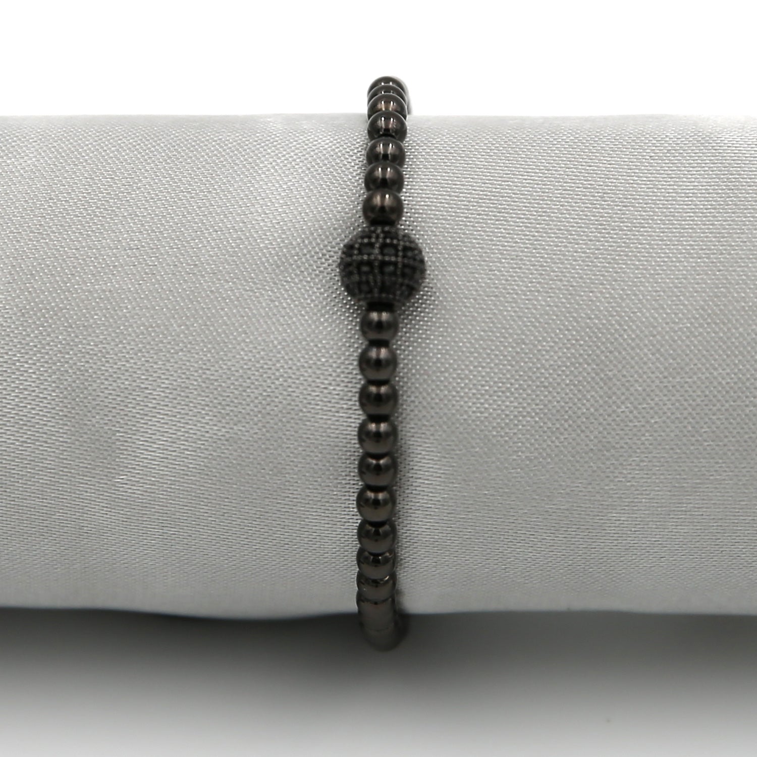 Adjustable Black Sphere Bracelet