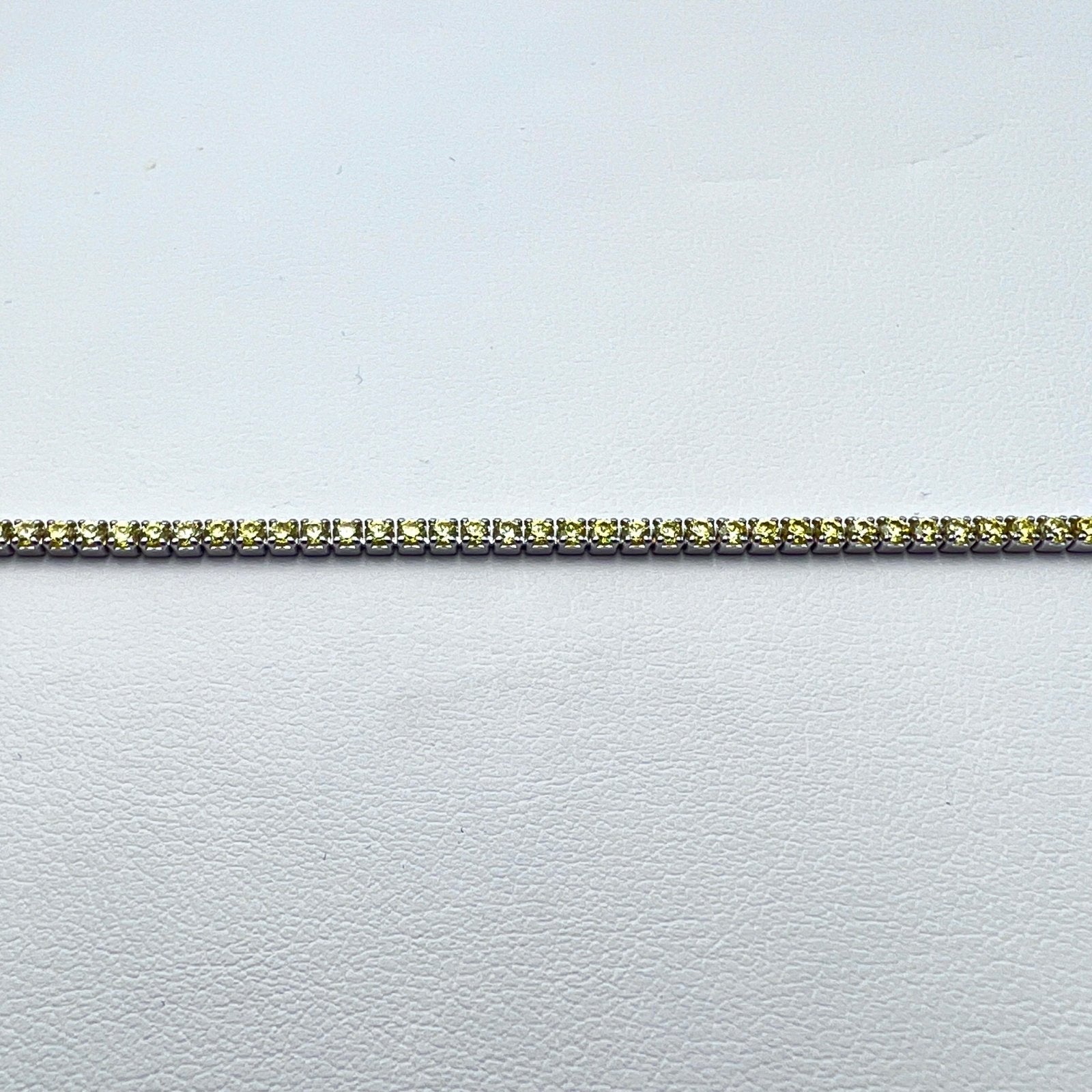 Bracelet Tennis Yellow 1.5mm Silver