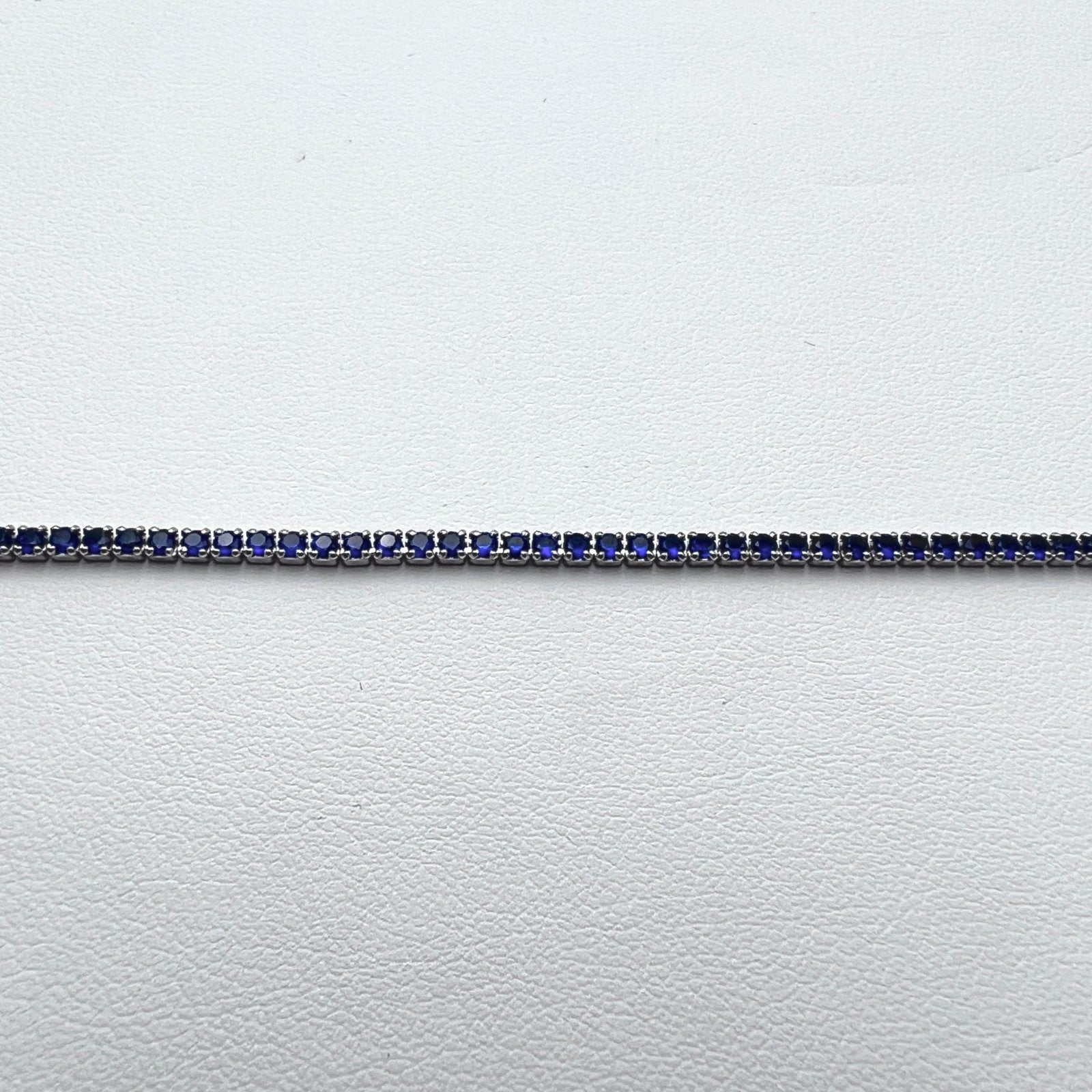 Bracelet Tennis Blue 1.5mm Silver