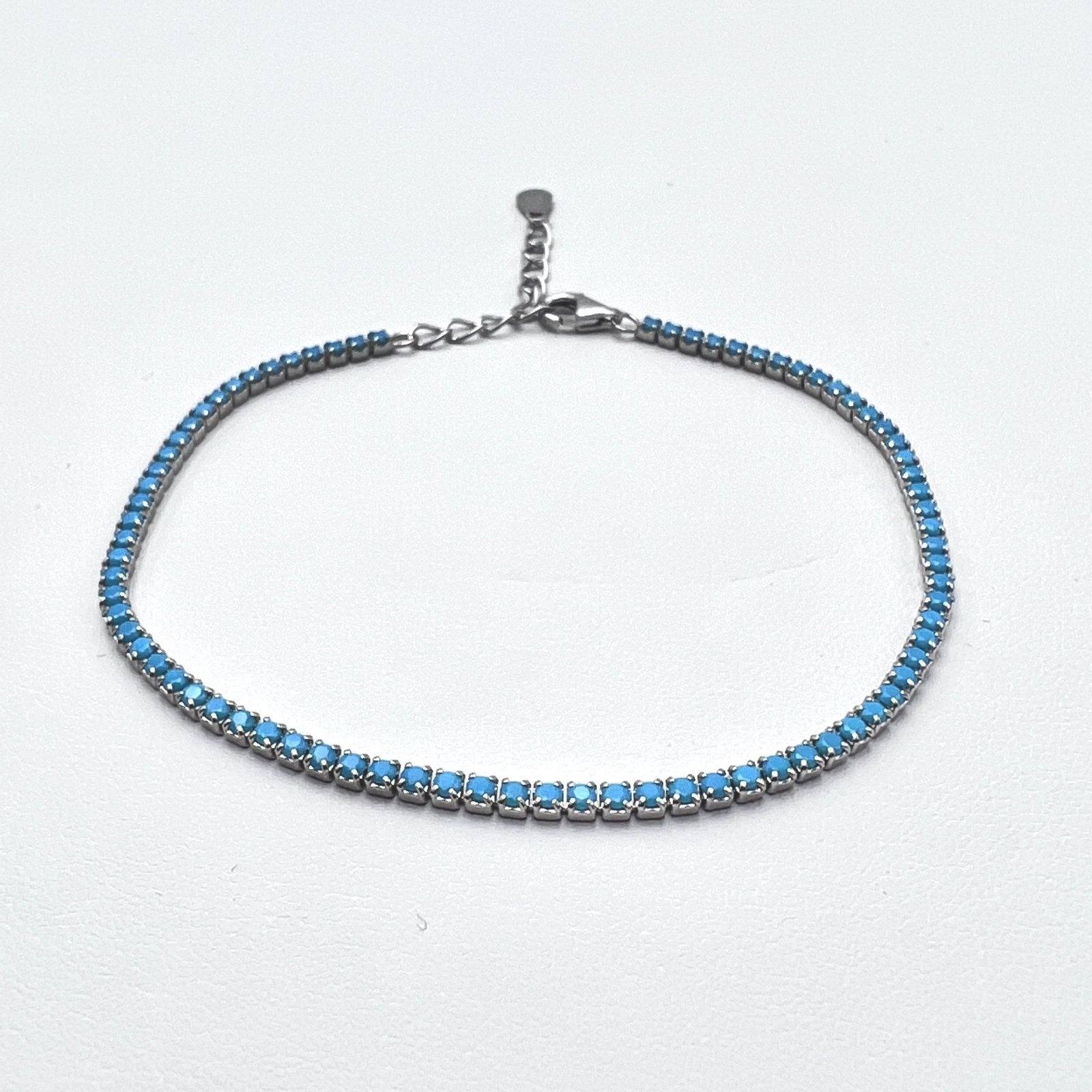 Tennis Bracelet Regal Blue 1.5mm Silver