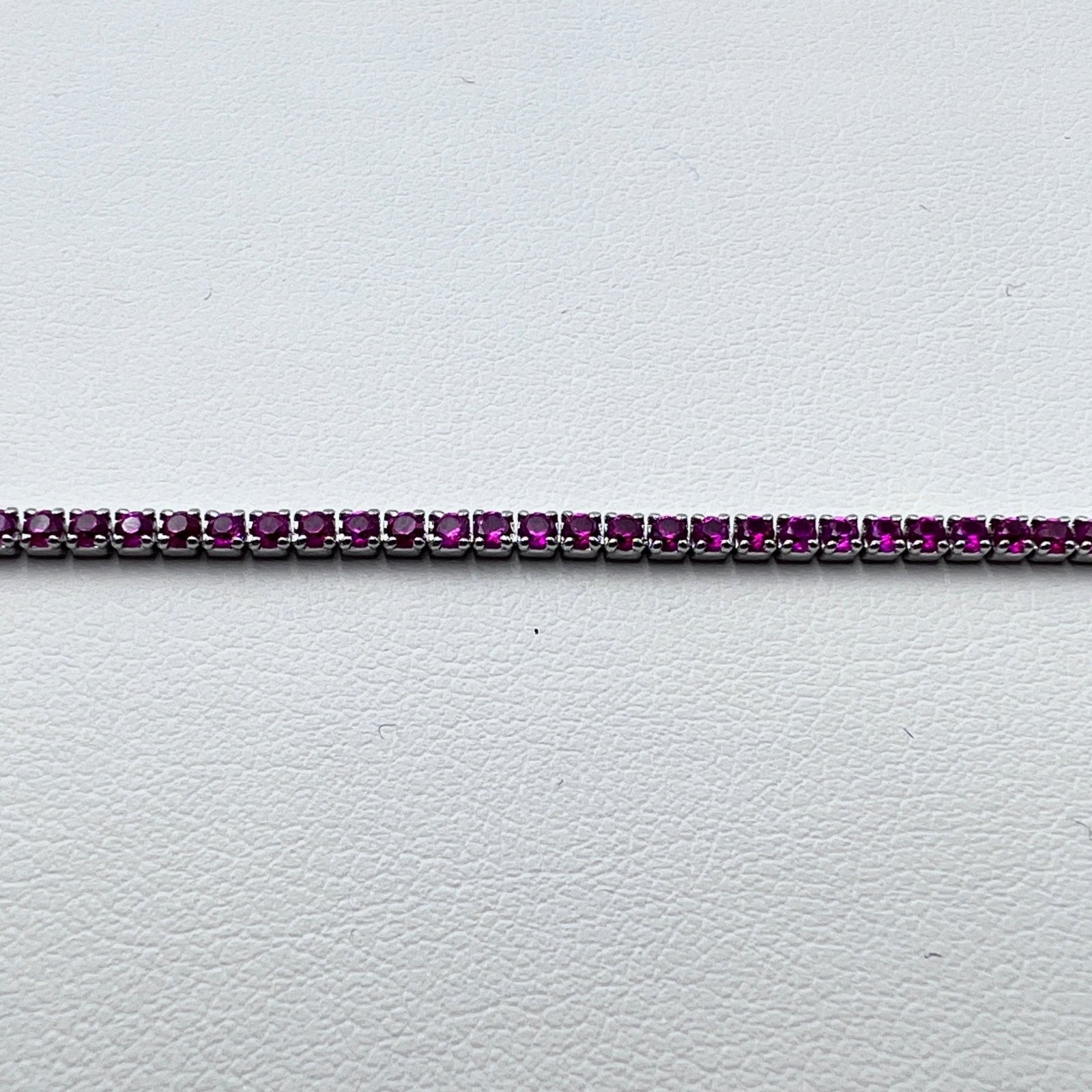 Bracelet Tennis Pink 1.5mm Silver