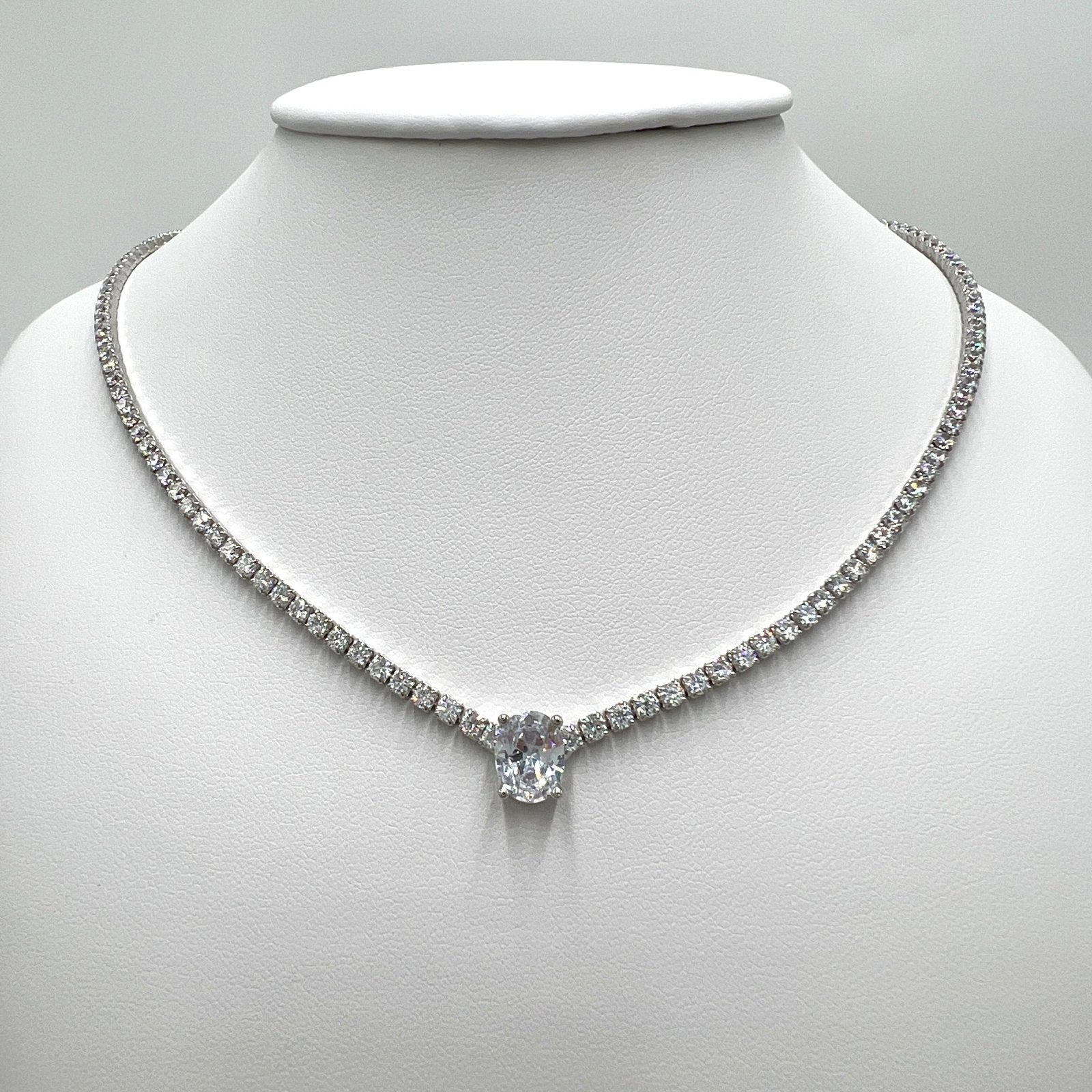 Silver Diamond Necklace