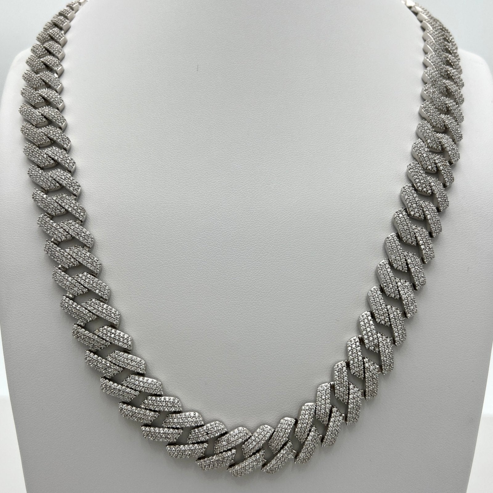 Cuban Set 100 Silver Bracelet+Necklace