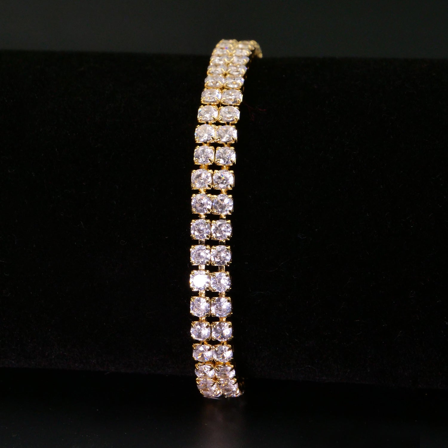 Tennis Gold Double Bracelet