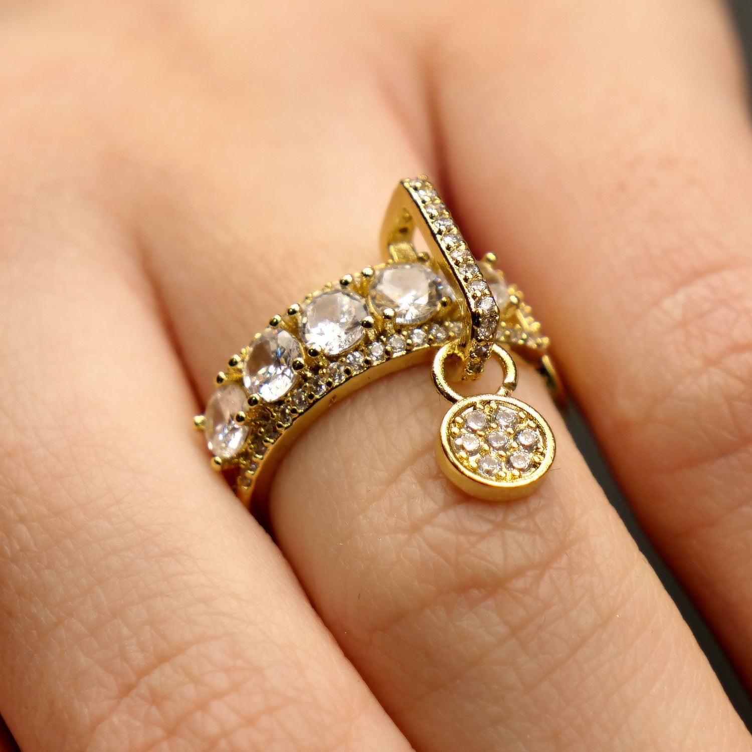 Lock Gold Adjustable Ring