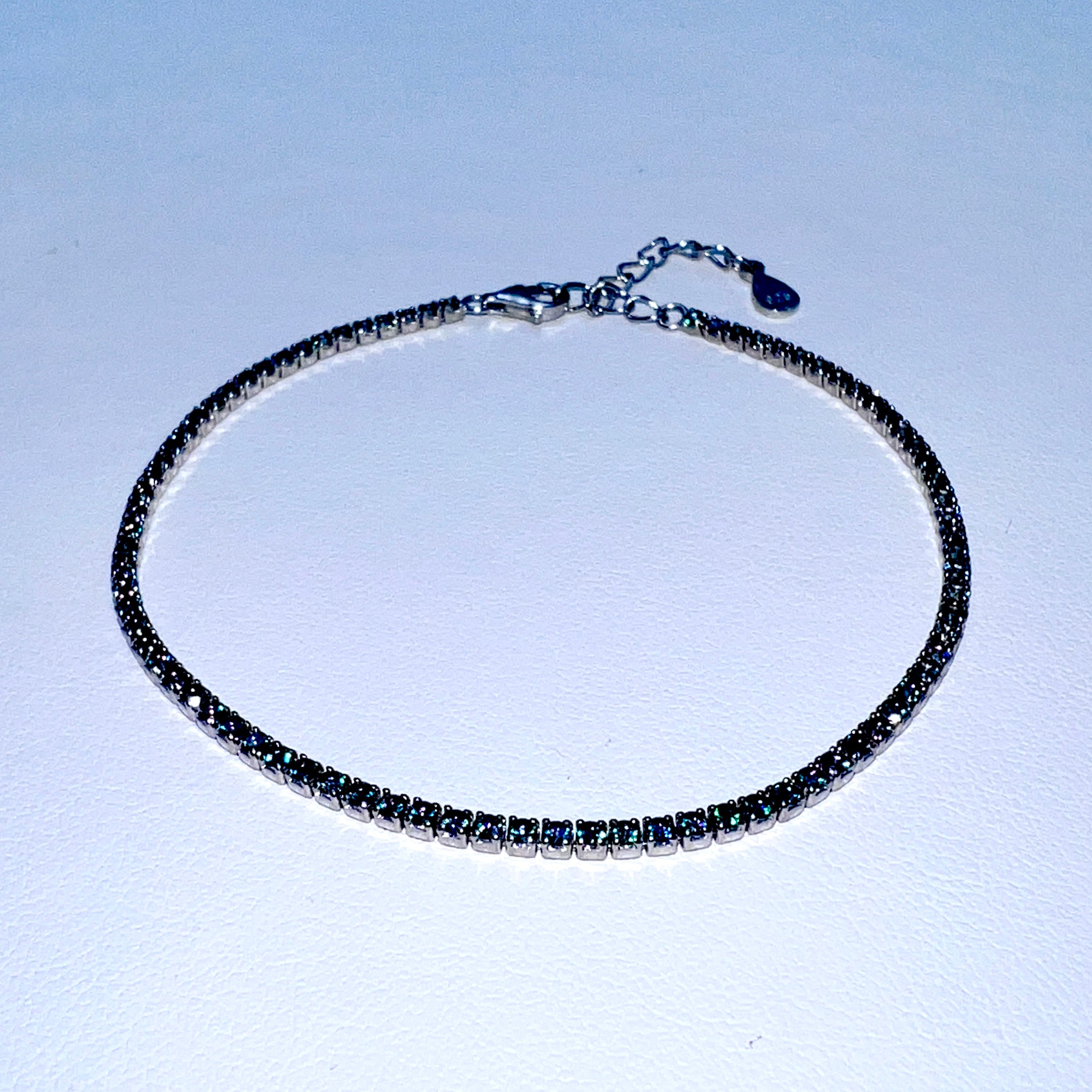 Bracelet Tennis Gray 1.5mm Silver