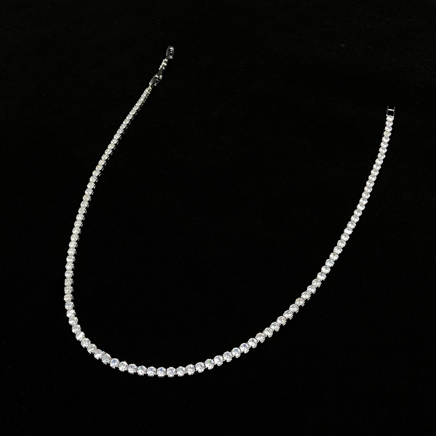 Set Tennis 3mm Bracelet+Necklace Base Neck